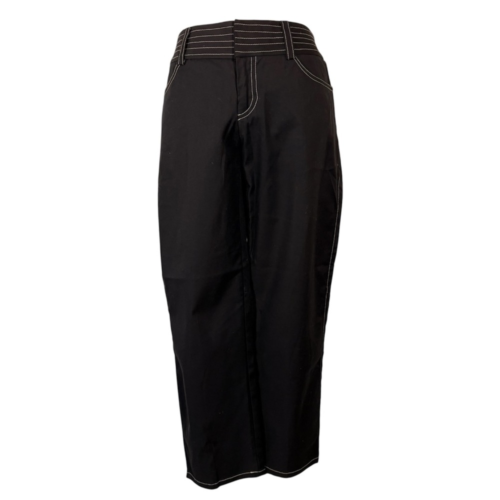 Nanette Lepore Straight Leg Crop Pants Women’s 4 Black‎ Mid Rise Capri Casual